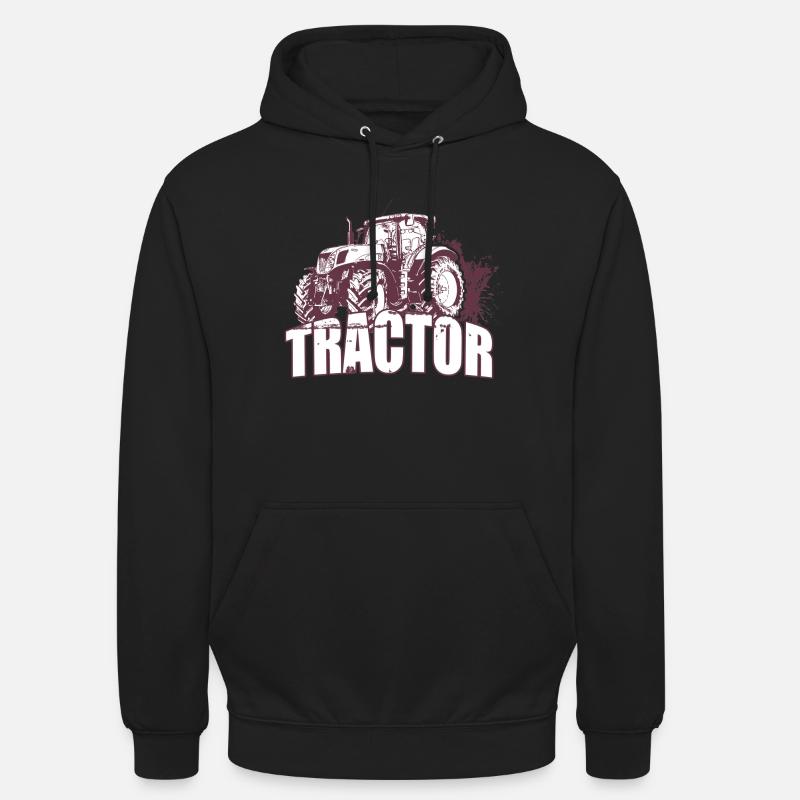 Tracteur - Sweat-shirt à capuche unisexe - noir