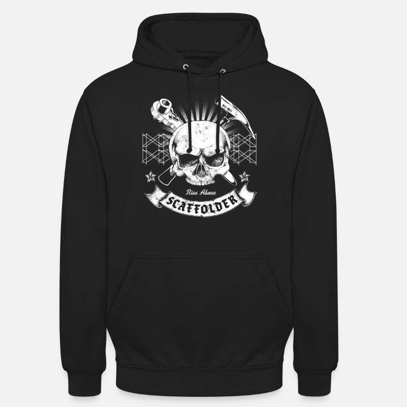 Échafaudages - Sweat-shirt à capuche unisexe - noir