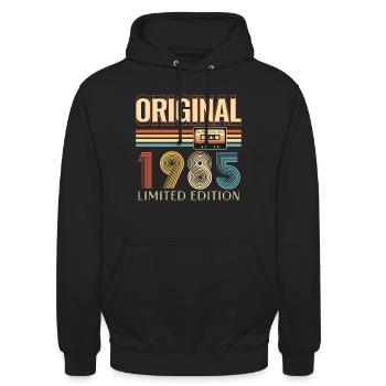 40. Geburtstag 40 Jahre Original 1985 - Unisex Hoodie - Schwarz - Vorne - Alina (178cm) & Michal (187cm)