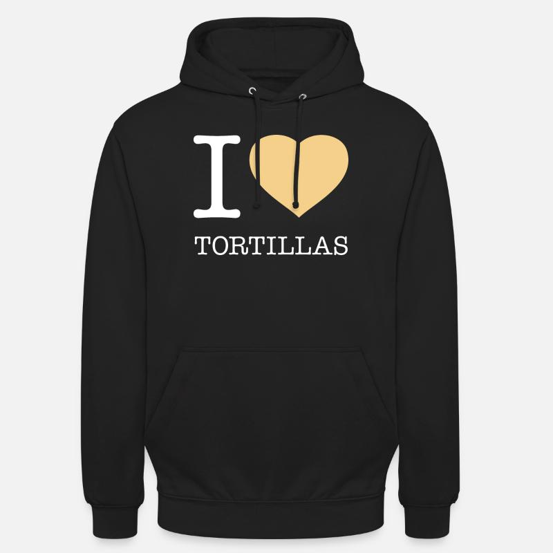 J’ADORE LES TORTILLAS - Sweat-shirt à capuche unisexe - noir