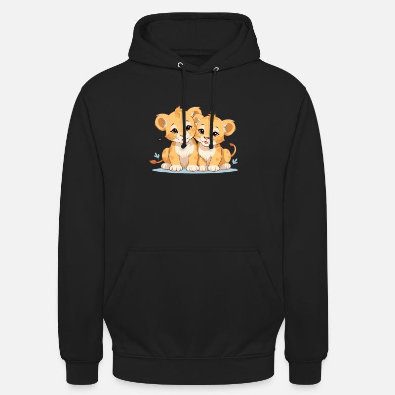 Lionceaux - Sweat-shirt à capuche unisexe - noir