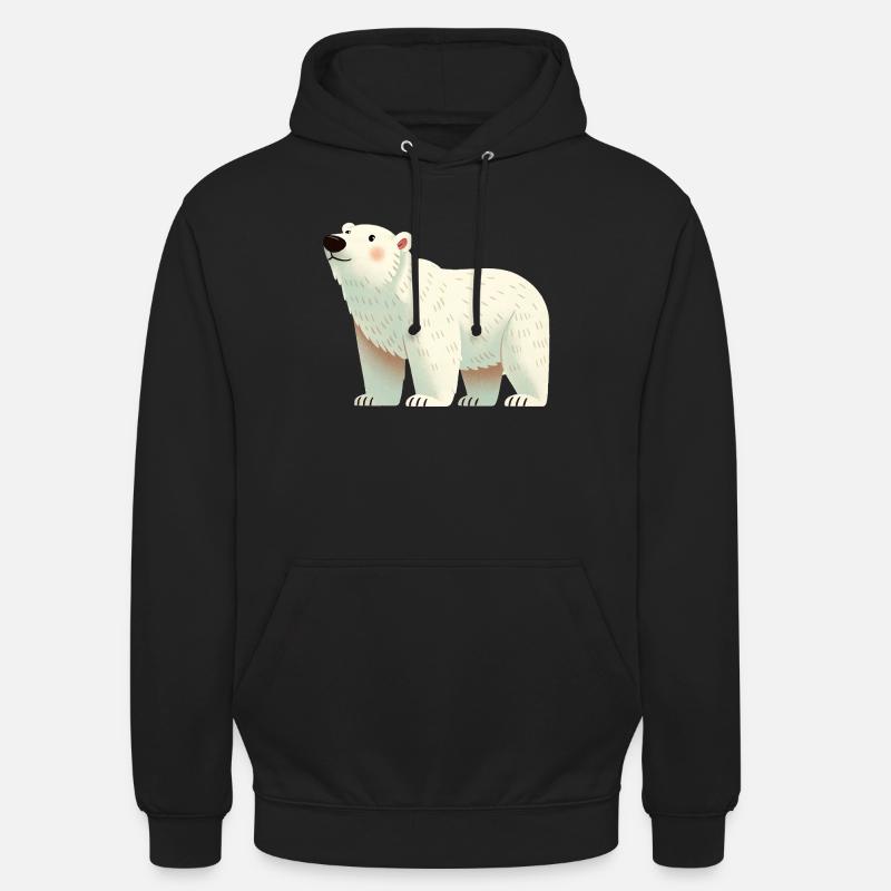 Isbjørn - Unisex-hettegenser - svart