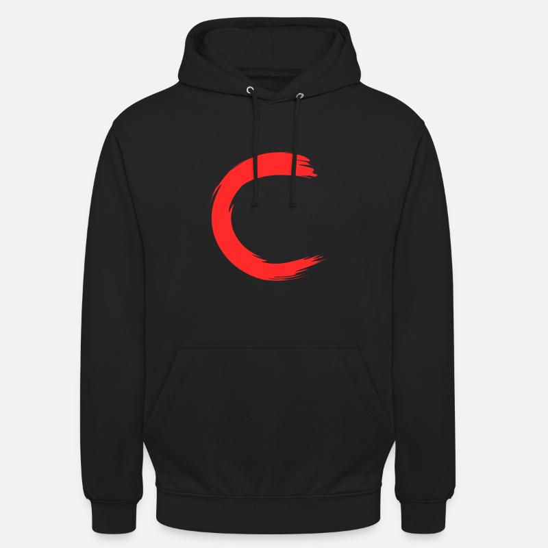 Buchstabe C Anfangsbuchstabe Name - Unisex Hoodie - Schwarz