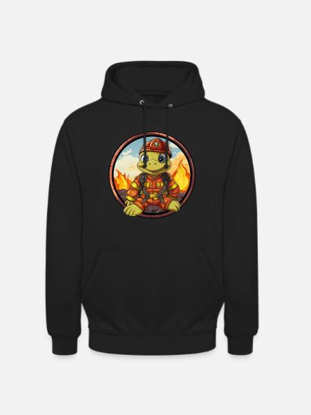 fire department turtles - Unisex Hoodie - black