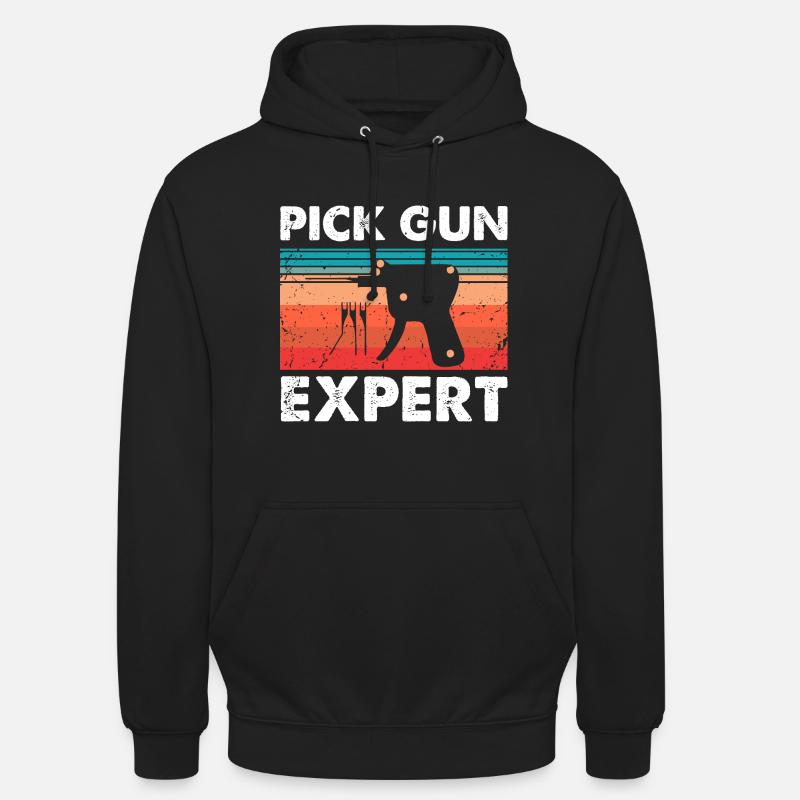 Lockpicking Experte Aufsperrdienst Schloss Design - Unisex Hoodie - Schwarz