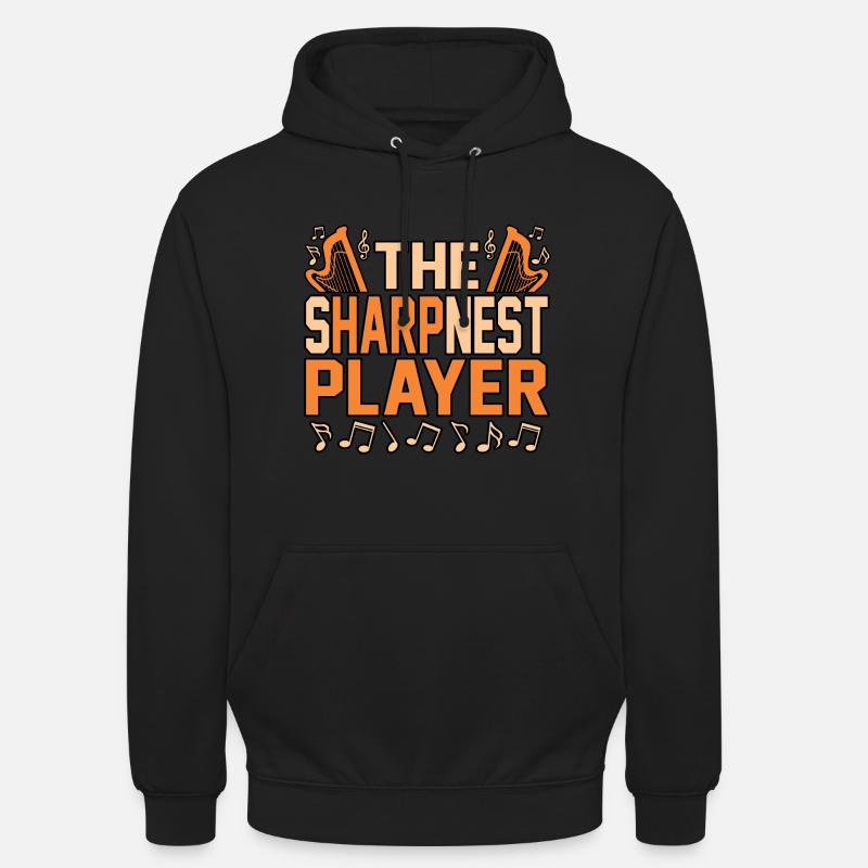 Harfe - Unisex Hoodie - Schwarz