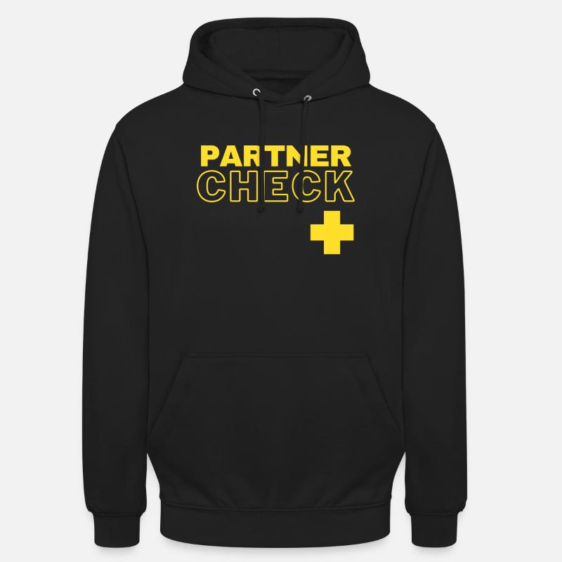 Partnercheck - Unisex Hoodie - Schwarz