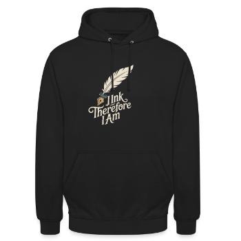 Des personnes âgées tatouées vieillissant fièrement, - Sweat-shirt à capuche unisexe - noir - Devant - Alina (178cm) & Michal (187cm)