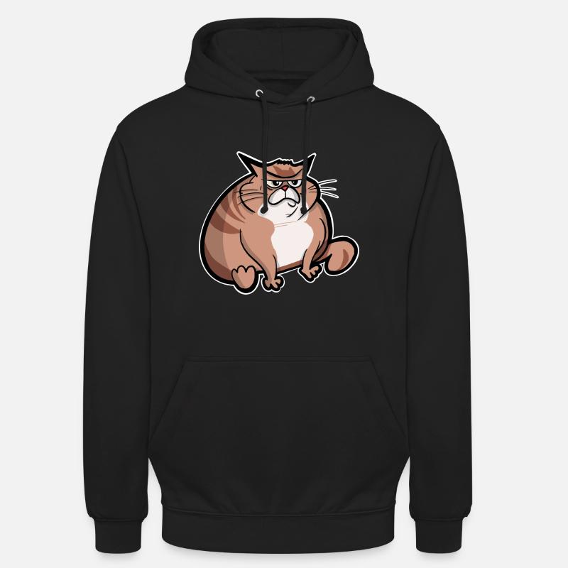 Dicke Katze - Unisex Hoodie - Schwarz