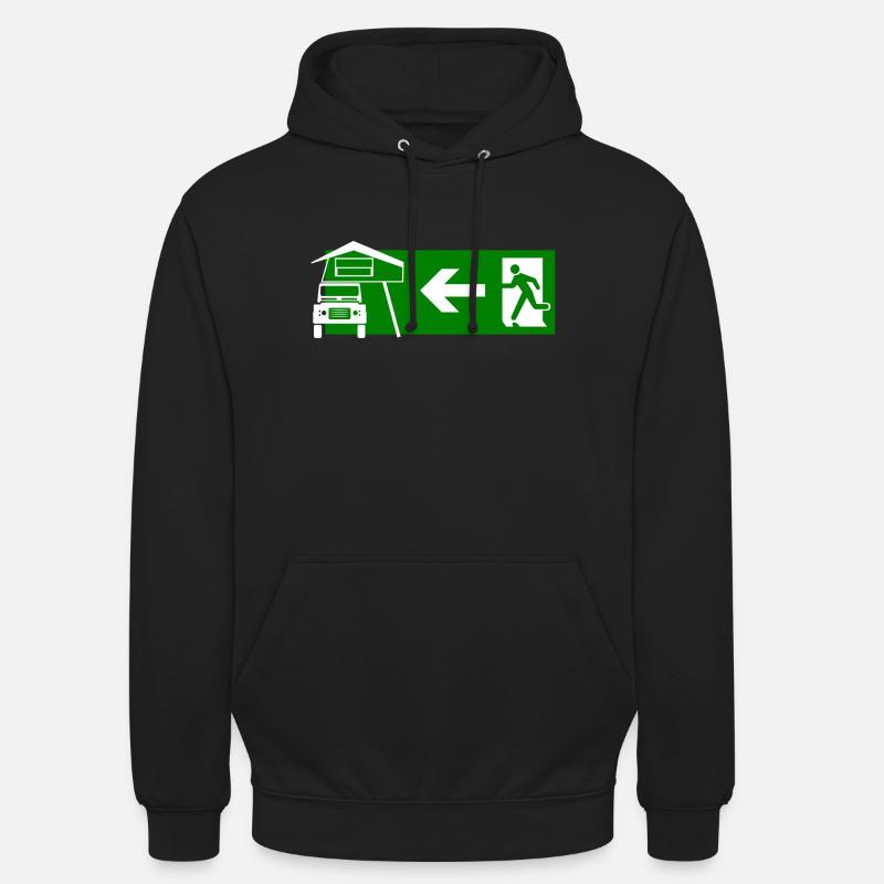 Dachzelt Exit - Unisex Hoodie - Schwarz