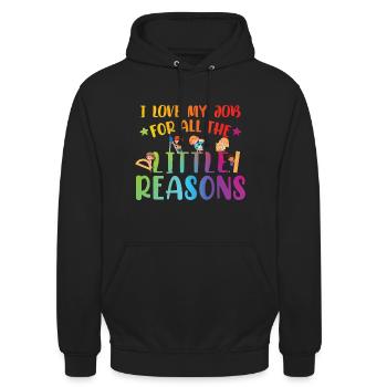 Kindergarten Elementary School Teacher - Unisex Hoodie - black - Front - Alina (178cm) & Michal (187cm)