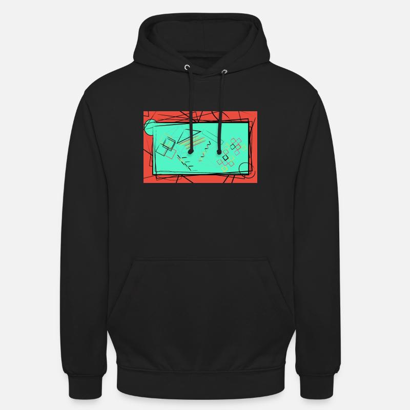 Formes Colorées - Sweat-shirt à capuche unisexe - noir