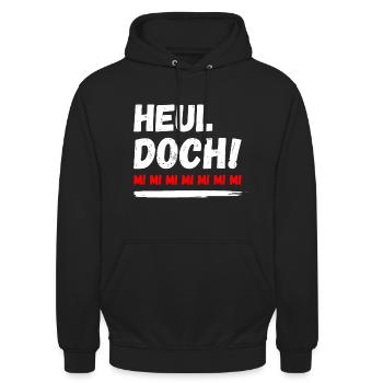 mi mi mi Heul Doch - Unisex Hoodie - Schwarz - Vorne - Alina (178cm) & Michal (187cm)