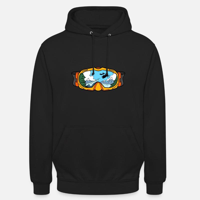 Motor Slede Snowmobiling Goggles Snowmobiler - Unisex Hoodie - black