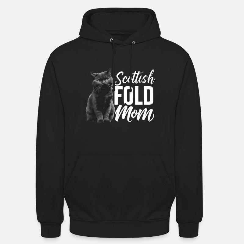 Katze Scottish Fold Geschenk - Unisex Hoodie - Schwarz
