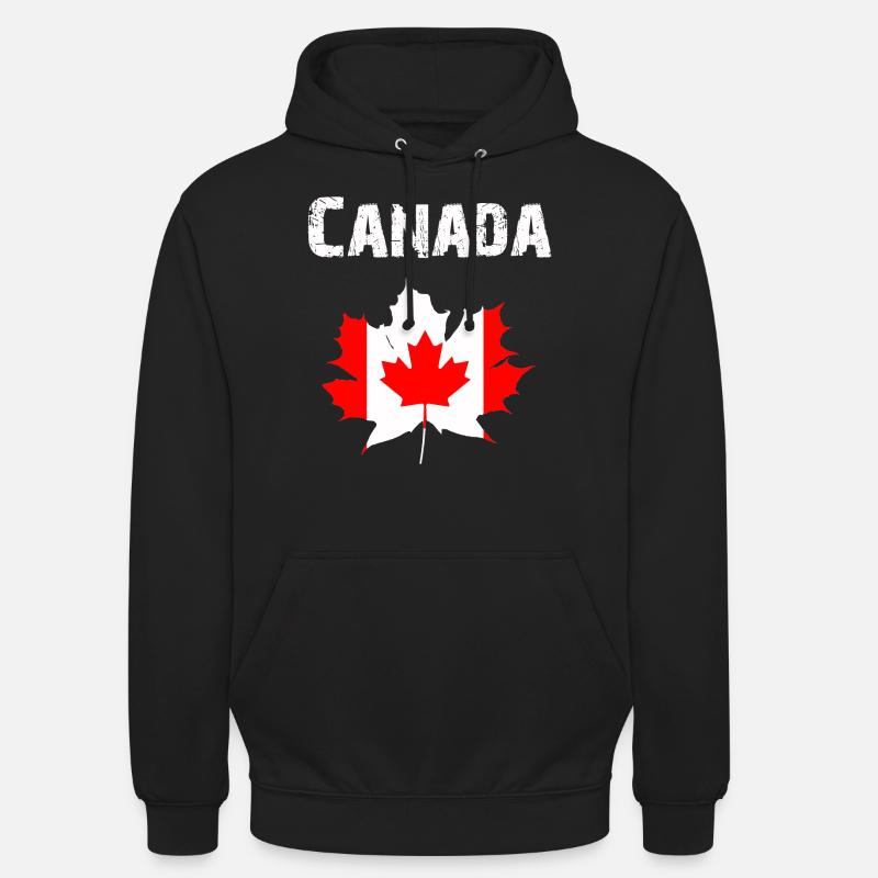 Nation Design Canada Maple leaf RLUNi - Unisex Hoodie - black