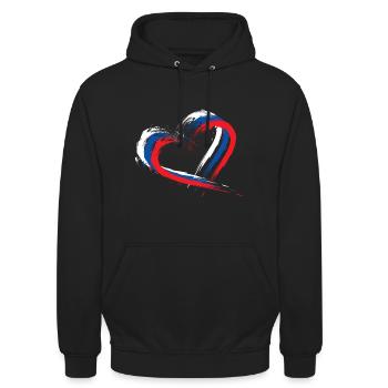 Slowakei - Unisex Hoodie - Schwarz - Vorne - Alina (178cm) & Michal (187cm)