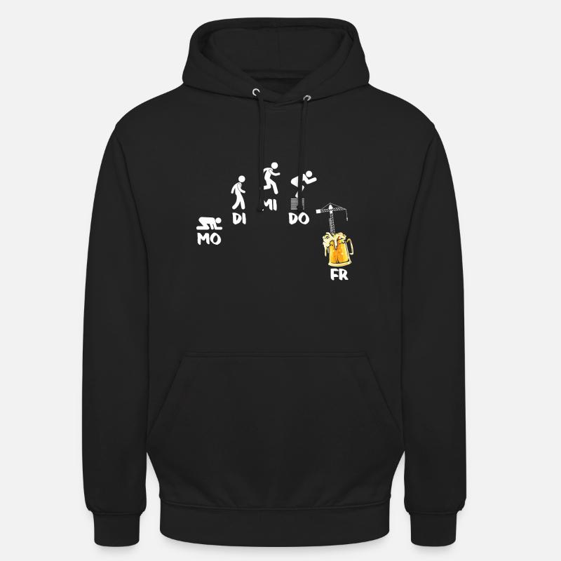 Kran Baukran Kranfahrer Kranführer - Unisex Hoodie - Schwarz