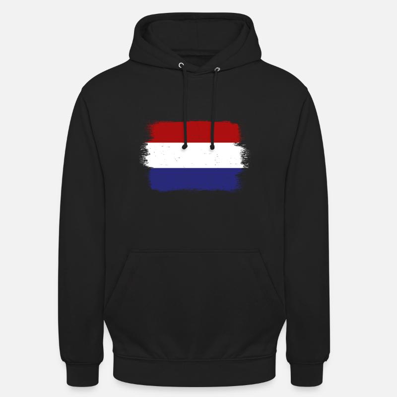 Pays-Bas Drapeau Hollande Drapeau néerlandais - Sweat-shirt à capuche unisexe - noir