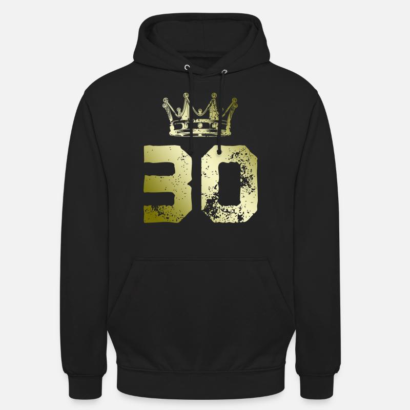 30 Couronne numérique - Sweat-shirt à capuche unisexe - noir