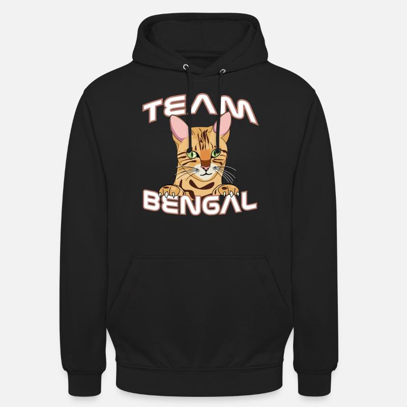 Équipe Bengal Cat Design - Sweat-shirt à capuche unisexe - noir