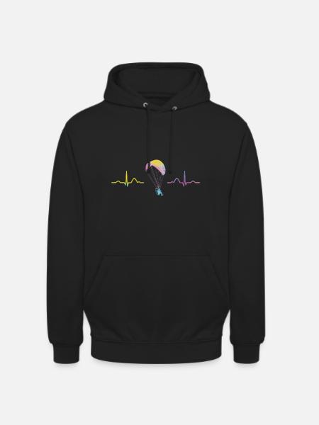 Parapente motorisé Paramoteur Paramoteur - Sweat-shirt à capuche unisexe - noir