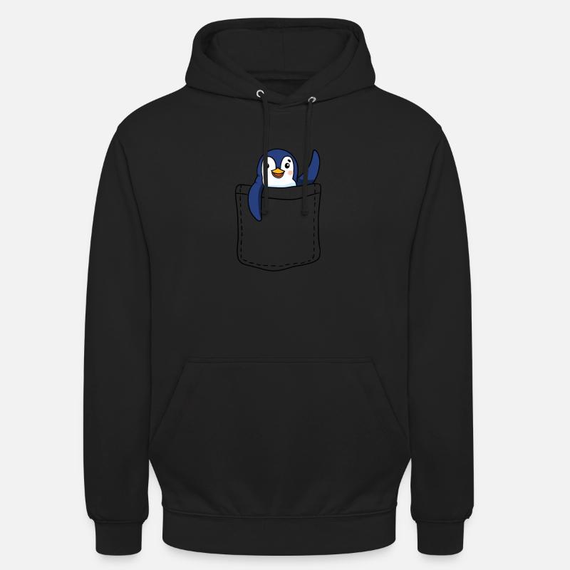 Pinguin - Hættetrøje unisex - sort