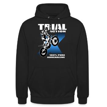 Trial - Trialsport - Moto Trial - Motorcycle Trial - Unisex Hoodie - black - Front - Alina (178cm) & Michal (187cm)
