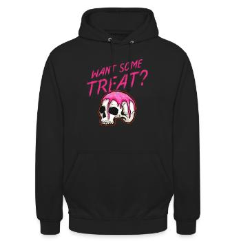 Vous voulez un peu de crâne avec garniture et saupoudrage - Sweat-shirt à capuche unisexe - noir - Devant - Alina (178cm) & Michal (187cm)