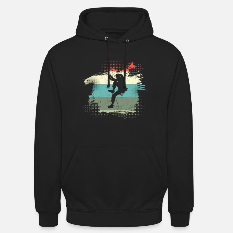 Idée cadeau escalade alpinisme grimpeurs - Sweat-shirt à capuche unisexe - noir