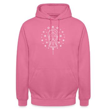 Virgo Zodiac Sign Horoscope - Unisex Hoodie - pink - Front - Alina (178cm) & Michal (187cm)