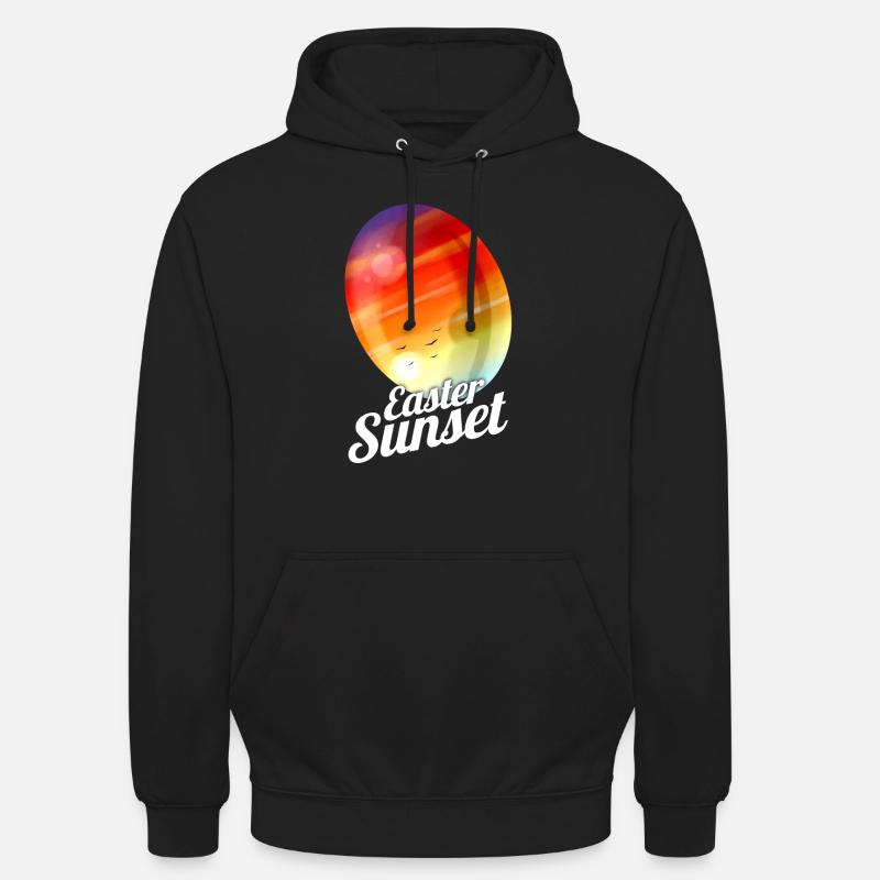Easter Sunset Painted Easter Egg For Egg Hunt On Unisex Hoodie