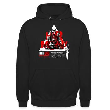Harmony Skull / Totenkopf Relax / chill out FS0218 - Sweat-shirt à capuche unisexe - noir - Devant - Alina (178cm) & Michal (187cm)