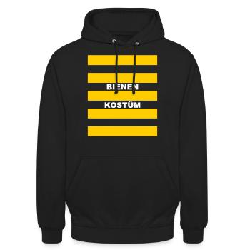 Biene Kostüm Bienen Kostüm Bienenkostüm Insekt - Unisex Hoodie - Schwarz - Vorne - Alina (178cm) & Michal (187cm)