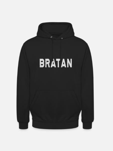 Bratan - Textdesign Bruder Kumpel Jugendsprache - Unisex Hoodie - Schwarz