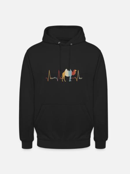 Heartbeat camel - Unisex Hoodie - black