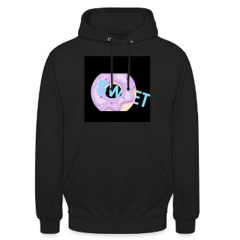 Sweet Donut - Unisex Hoodie - Schwarz - Vorne - Alina (178cm) & Michal (187cm)