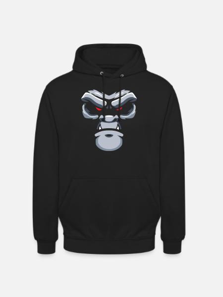 Gorilla-Face - Unisex Hoodie - Schwarz