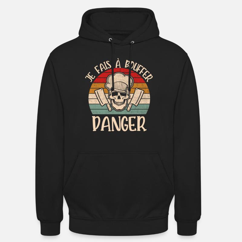 je fais à bouffer - Sweat-shirt à capuche unisexe - noir