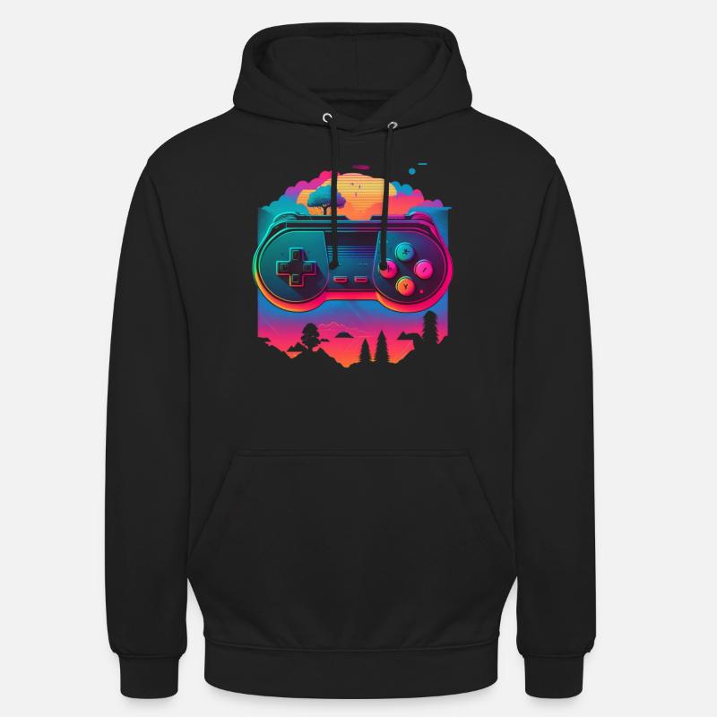 Console rétro - Sweat-shirt à capuche unisexe - noir