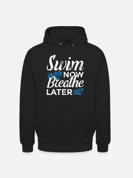Funny swim spell - Unisex Hoodie - black