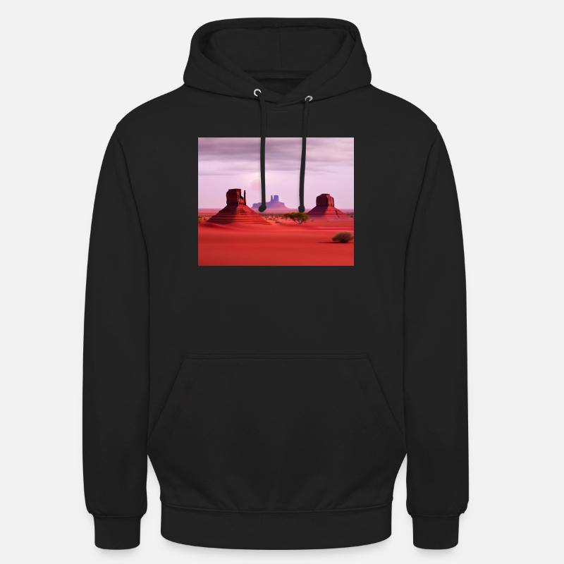 Monument Valley - Sweat-shirt à capuche unisexe - noir