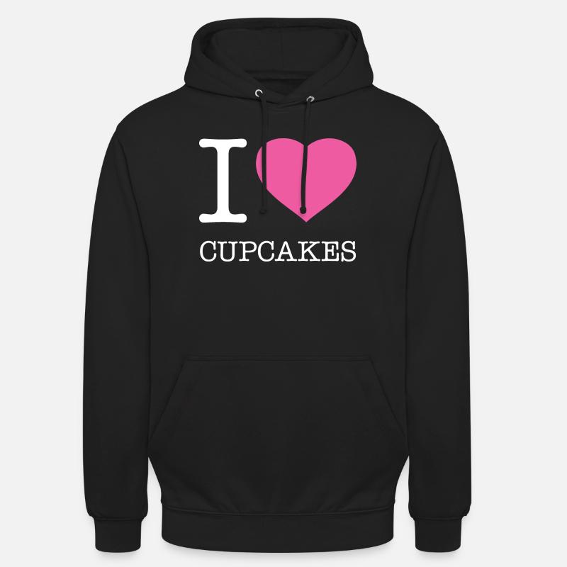 J’ADORE LES CUPCAKES - Sweat-shirt à capuche unisexe - noir