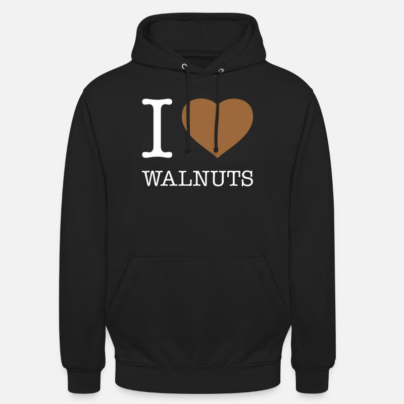 J’ADORE LES NOIX - Sweat-shirt à capuche unisexe - noir