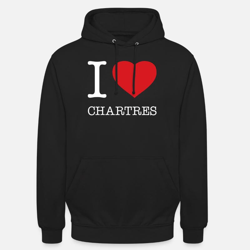 J’ADORE CHARTRES - Sweat-shirt à capuche unisexe - noir
