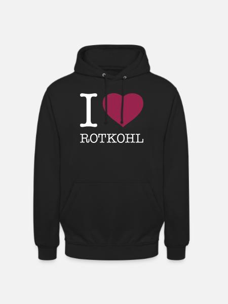 I love red cabbage - Unisex Hoodie - black