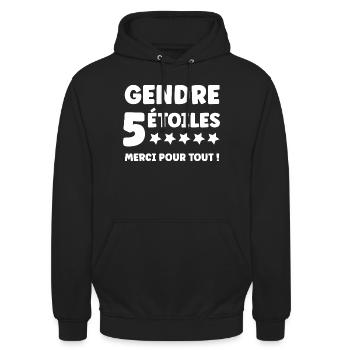 son-in-law - Unisex Hoodie - black - Front - Alina (178cm) & Michal (187cm)