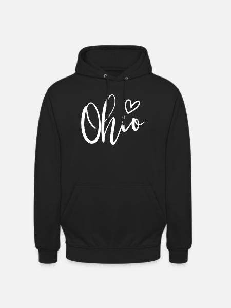 Ohio Heart Women's Love Ohio - Unisex Hoodie - black