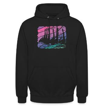 Artistic Swim Team Synchronschwimmen - Unisex Hoodie - Schwarz - Vorne - Alina (178cm) & Michal (187cm)