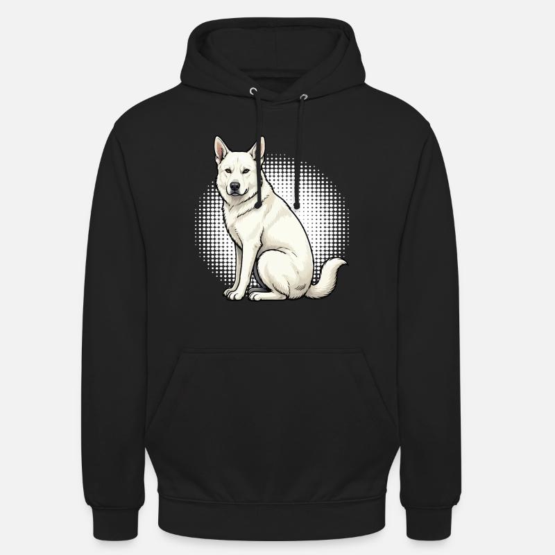 Weißer Schäferhund Schäferhund Schäferhunde - Unisex Hoodie - Schwarz